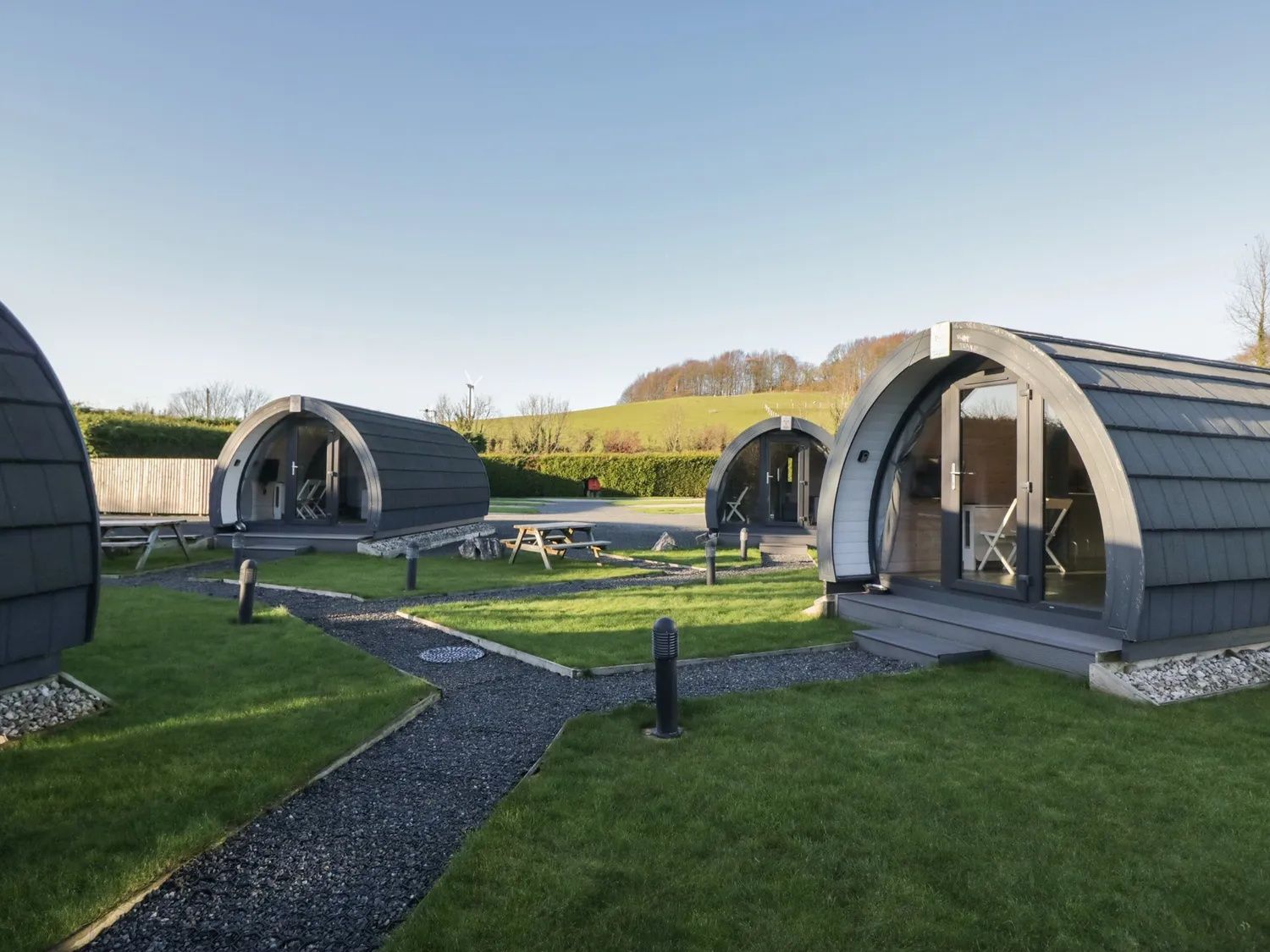 Pods on the holiday park